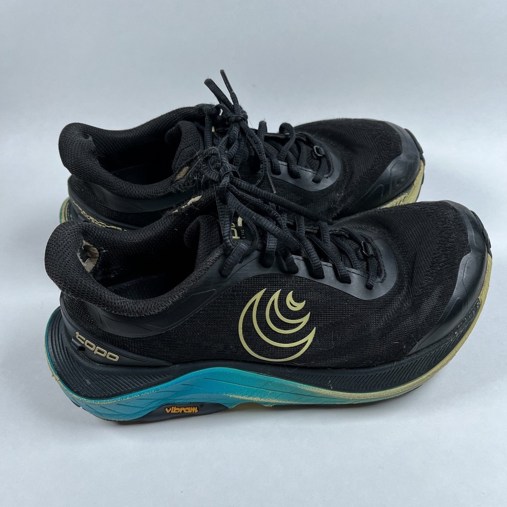 Topo Athletic Ultraventure Trail Running Shoes Black Teal Vibram Women's 6 US